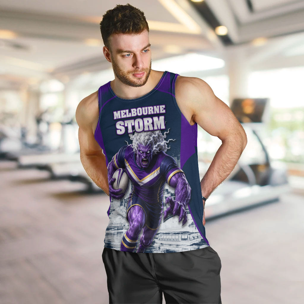 Personalised Sharks Rugby Men Tank Top Storm Monster Mascot City Skyline 3D Graphic