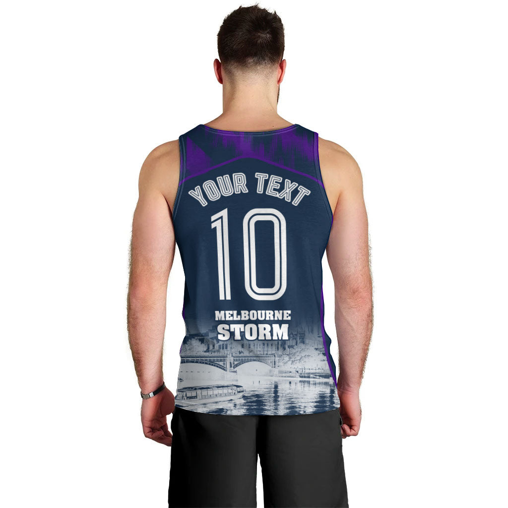 Personalised Sharks Rugby Men Tank Top Storm Monster Mascot City Skyline 3D Graphic