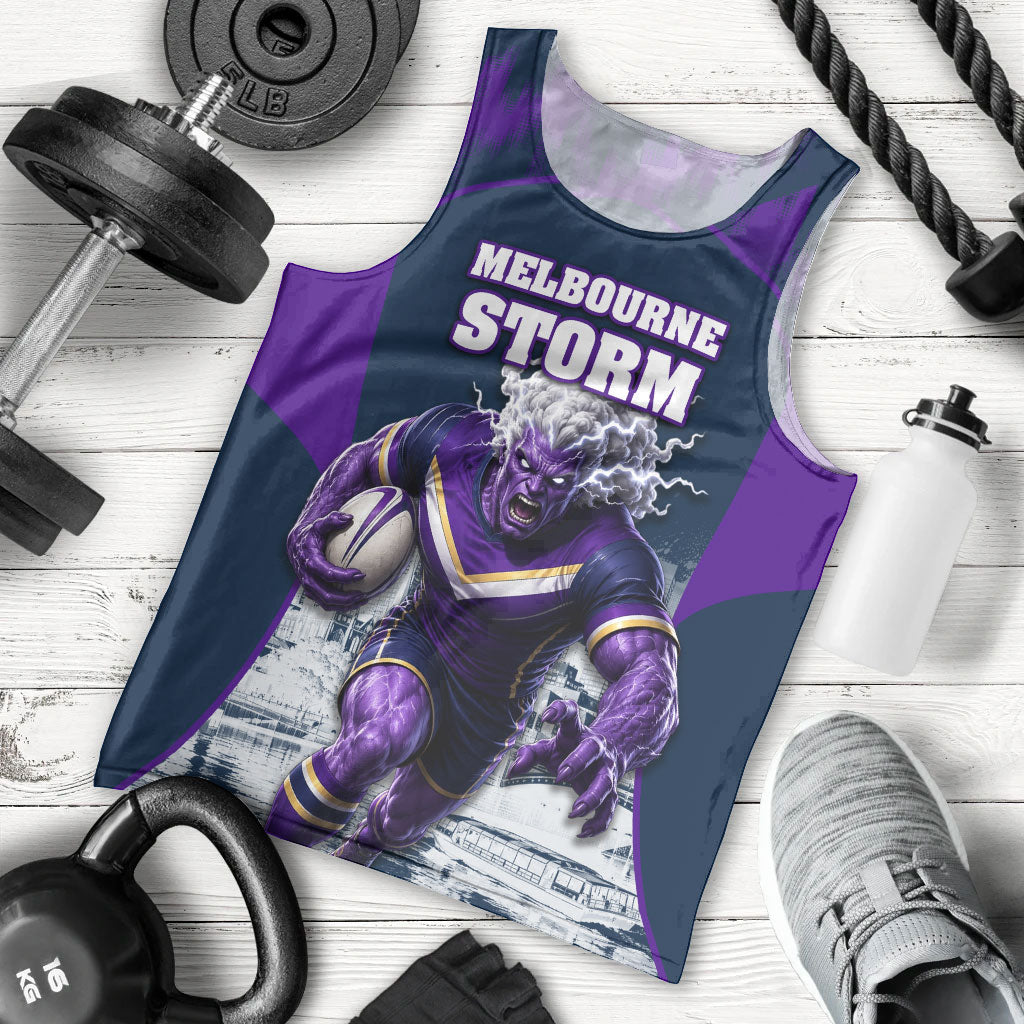 Personalised Sharks Rugby Men Tank Top Storm Monster Mascot City Skyline 3D Graphic