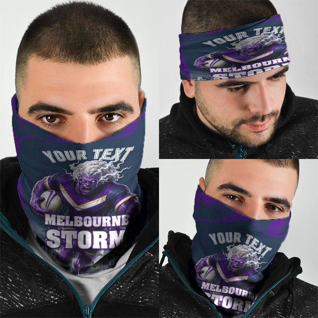 Personalised Sharks Rugby Neck Gaiter Storm Monster Mascot City Skyline 3D Graphic