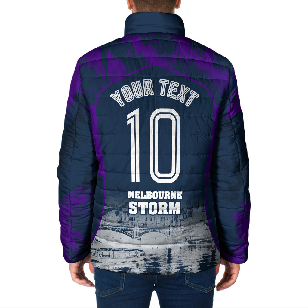 Personalised Sharks Rugby Padded Jacket Storm Monster Mascot City Skyline 3D Graphic