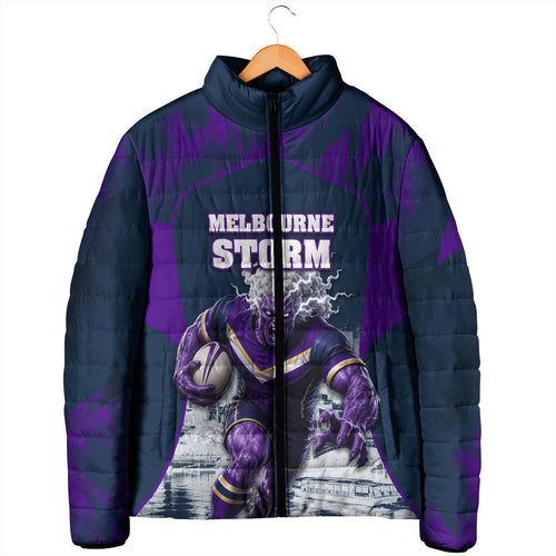 Personalised Sharks Rugby Padded Jacket Storm Monster Mascot City Skyline 3D Graphic