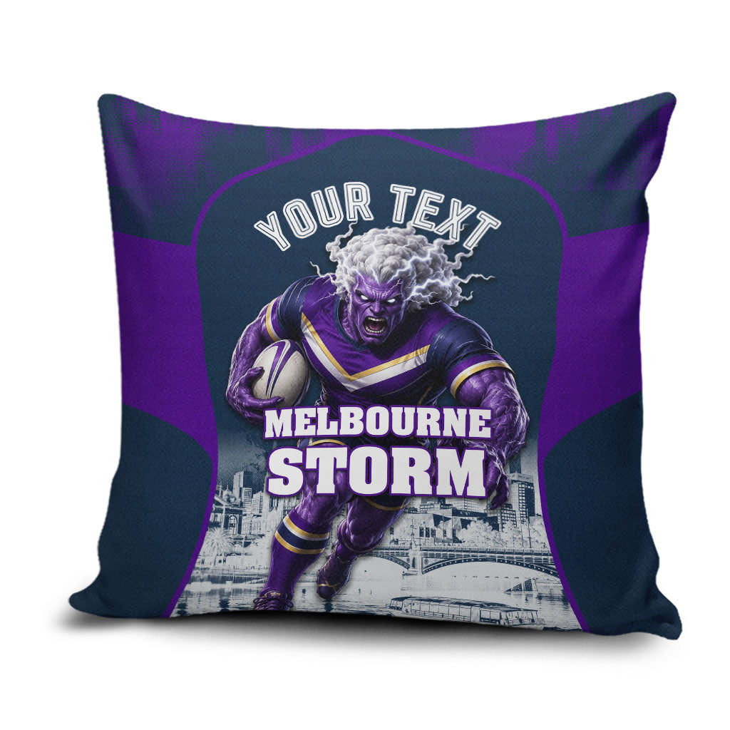 Personalised Sharks Rugby Pillow Cover Storm Monster Mascot City Skyline 3D Graphic