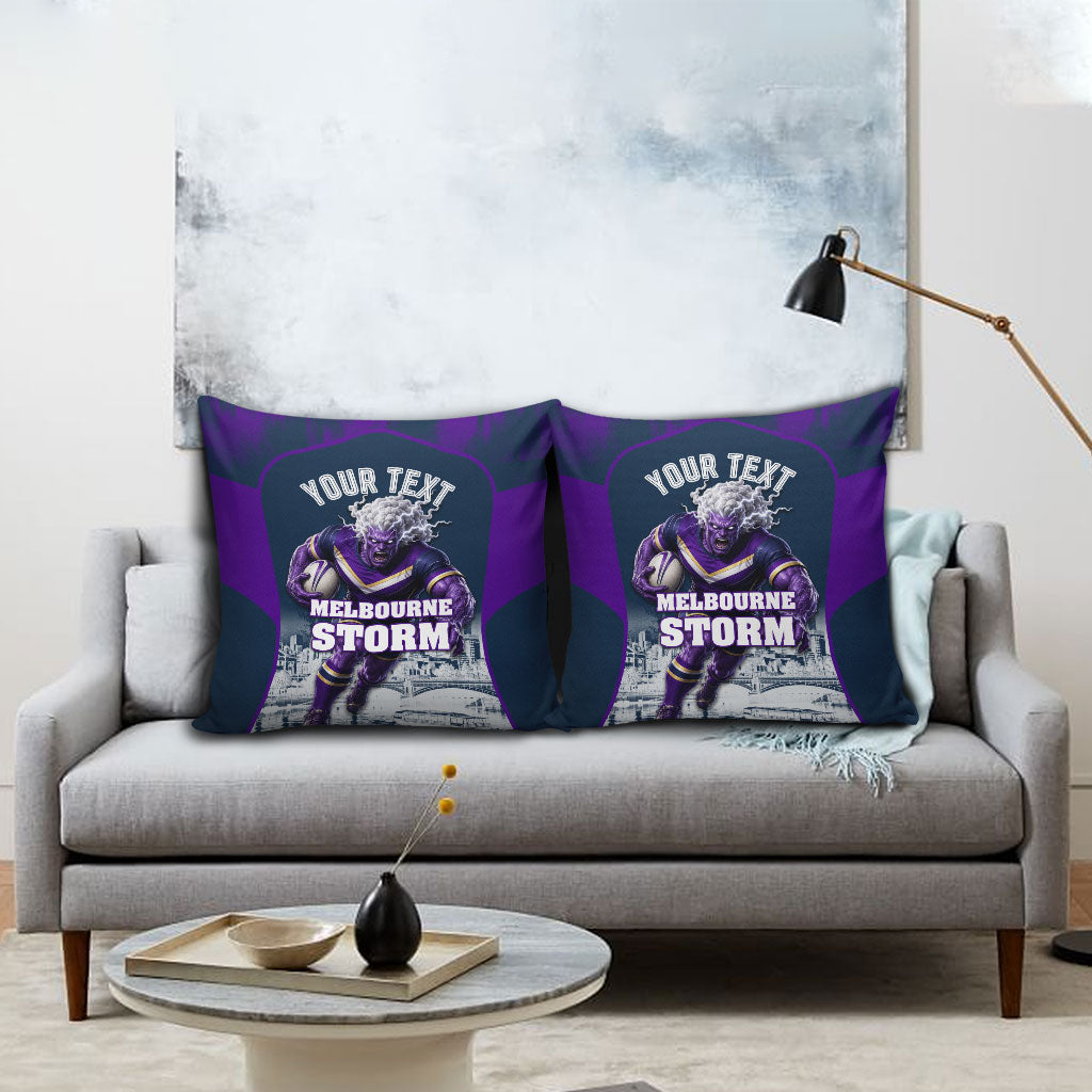 Personalised Sharks Rugby Pillow Cover Storm Monster Mascot City Skyline 3D Graphic