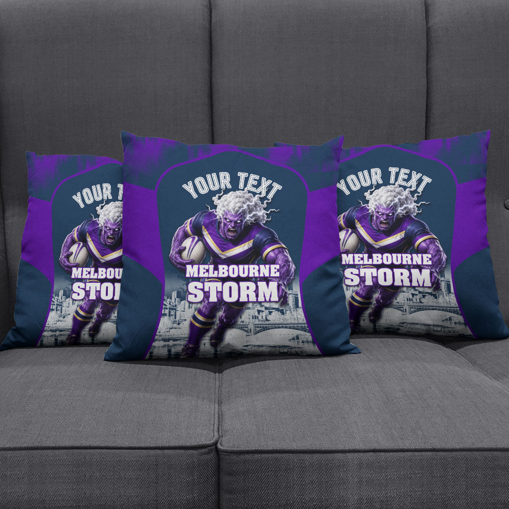 Personalised Sharks Rugby Pillow Cover Storm Monster Mascot City Skyline 3D Graphic
