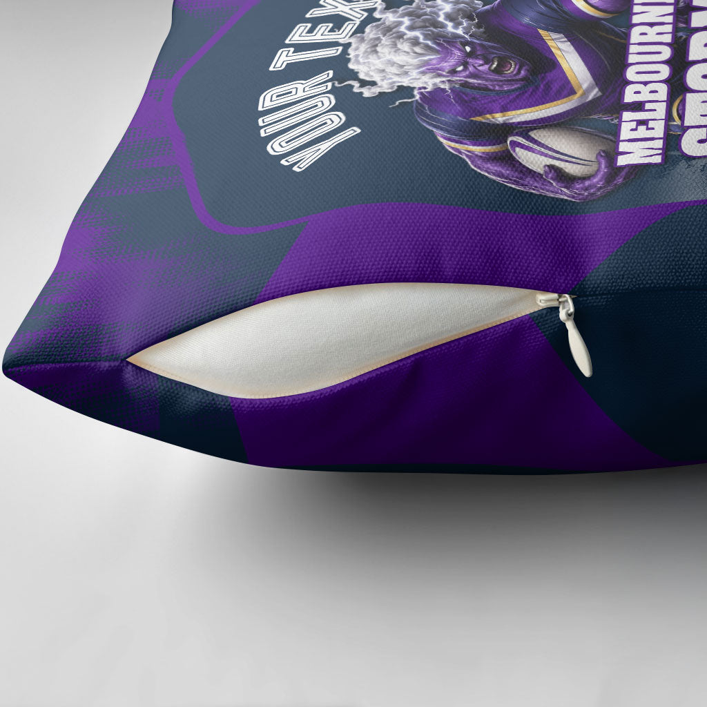 Personalised Sharks Rugby Pillow Cover Storm Monster Mascot City Skyline 3D Graphic