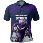 Personalised Sharks Rugby Polo Shirt Storm Monster Mascot City Skyline 3D Graphic