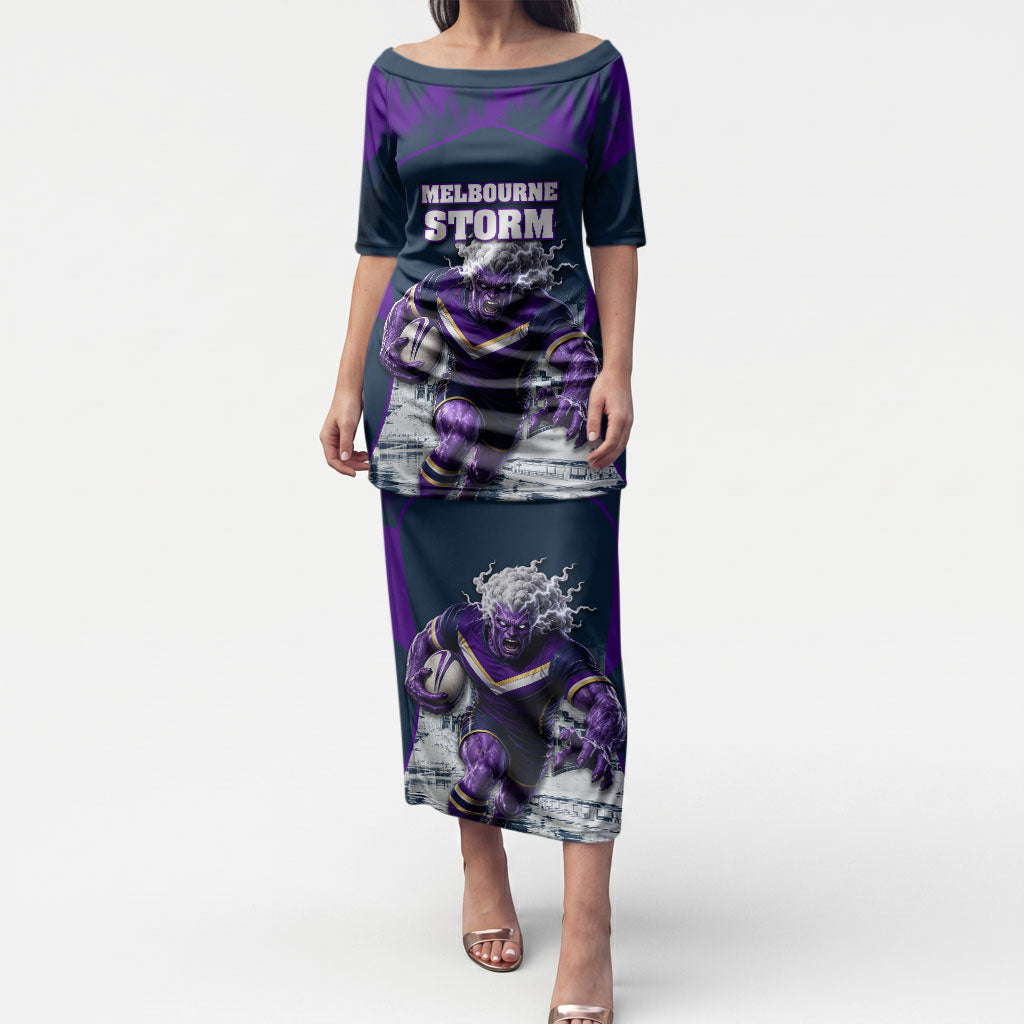 Personalised Sharks Rugby Puletasi Storm Monster Mascot City Skyline 3D Graphic