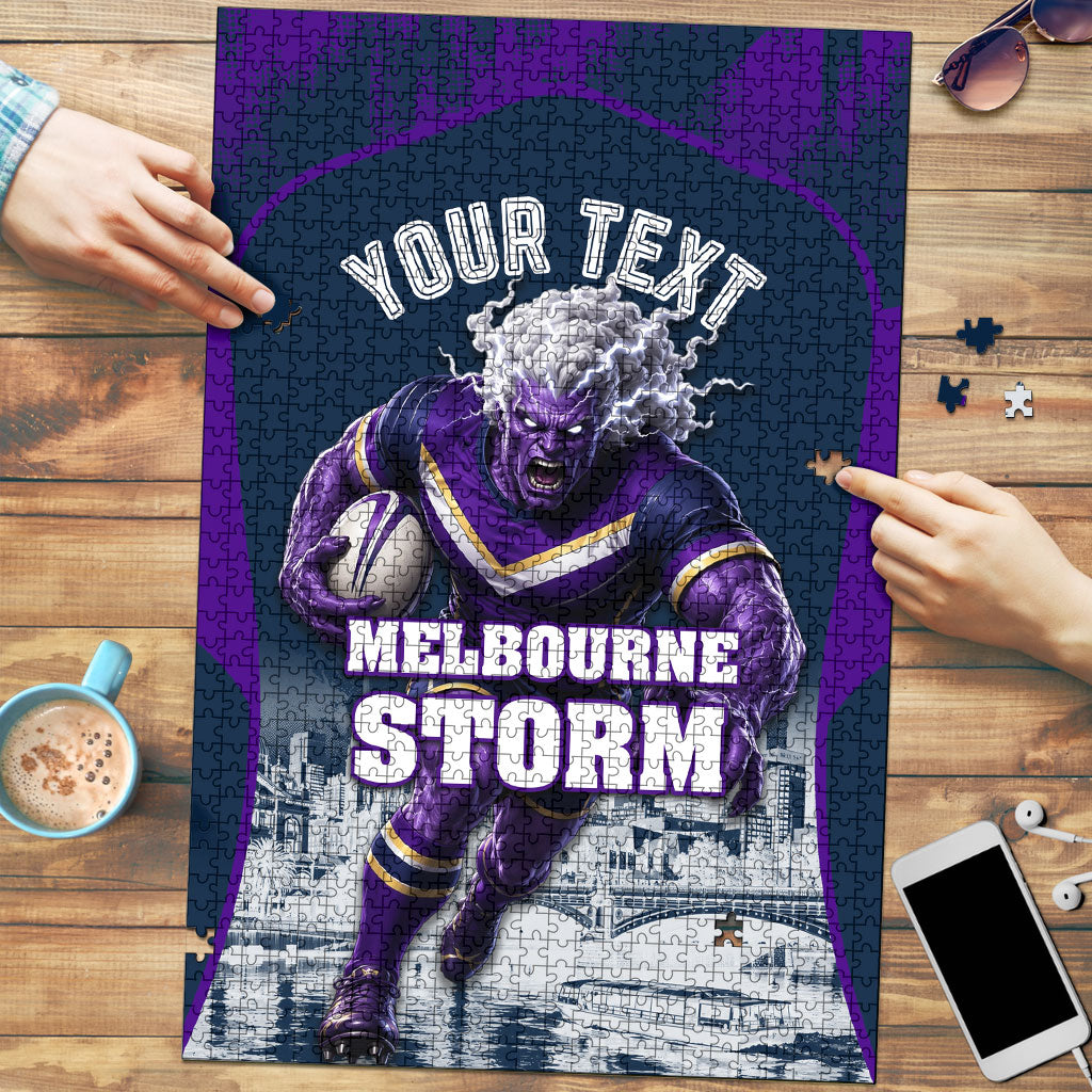 Personalised Sharks Rugby Puzzle Storm Monster Mascot City Skyline 3D Graphic