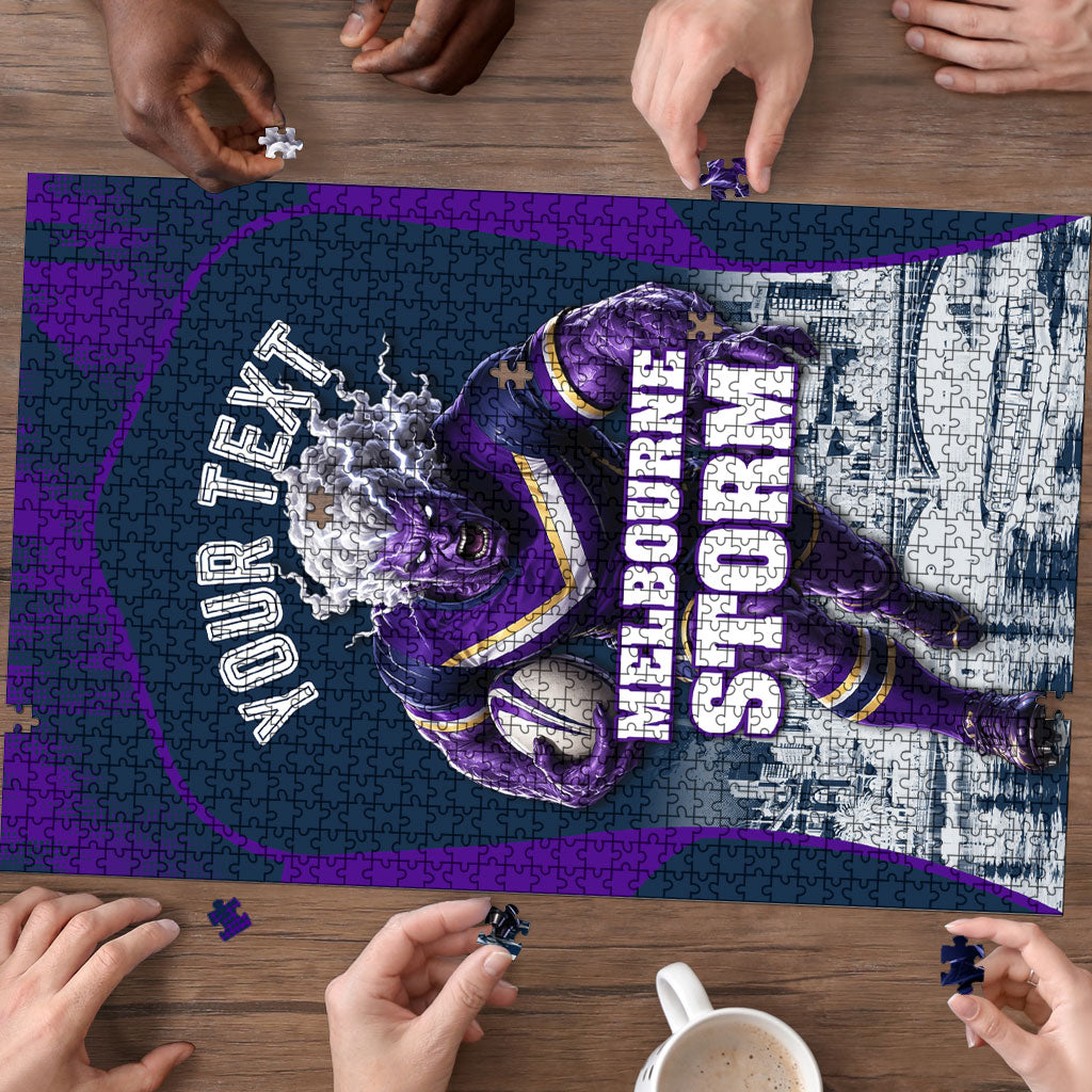 Personalised Sharks Rugby Puzzle Storm Monster Mascot City Skyline 3D Graphic