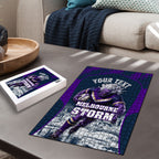 Personalised Sharks Rugby Puzzle Storm Monster Mascot City Skyline 3D Graphic