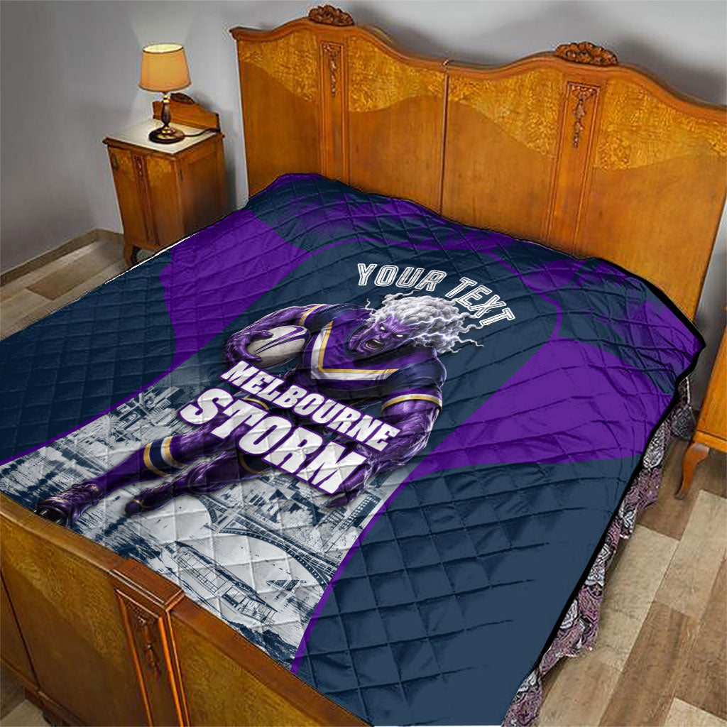 Personalised Sharks Rugby Quilt Storm Monster Mascot City Skyline 3D Graphic