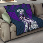 Personalised Sharks Rugby Quilt Storm Monster Mascot City Skyline 3D Graphic