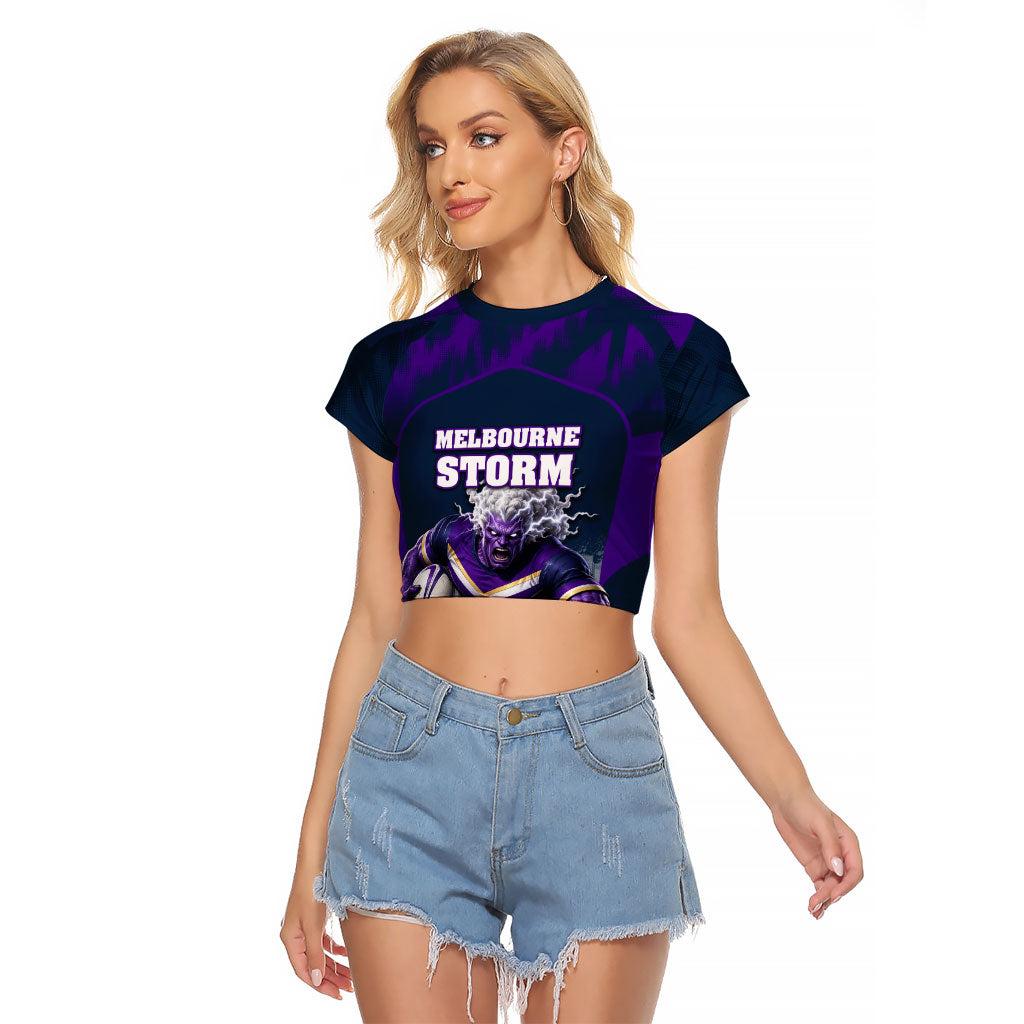 Personalised Sharks Rugby Raglan Cropped T Shirt Storm Monster Mascot City Skyline 3D Graphic