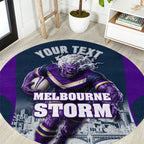 Personalised Sharks Rugby Round Carpet Storm Monster Mascot City Skyline 3D Graphic