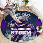 Personalised Sharks Rugby Round Carpet Storm Monster Mascot City Skyline 3D Graphic