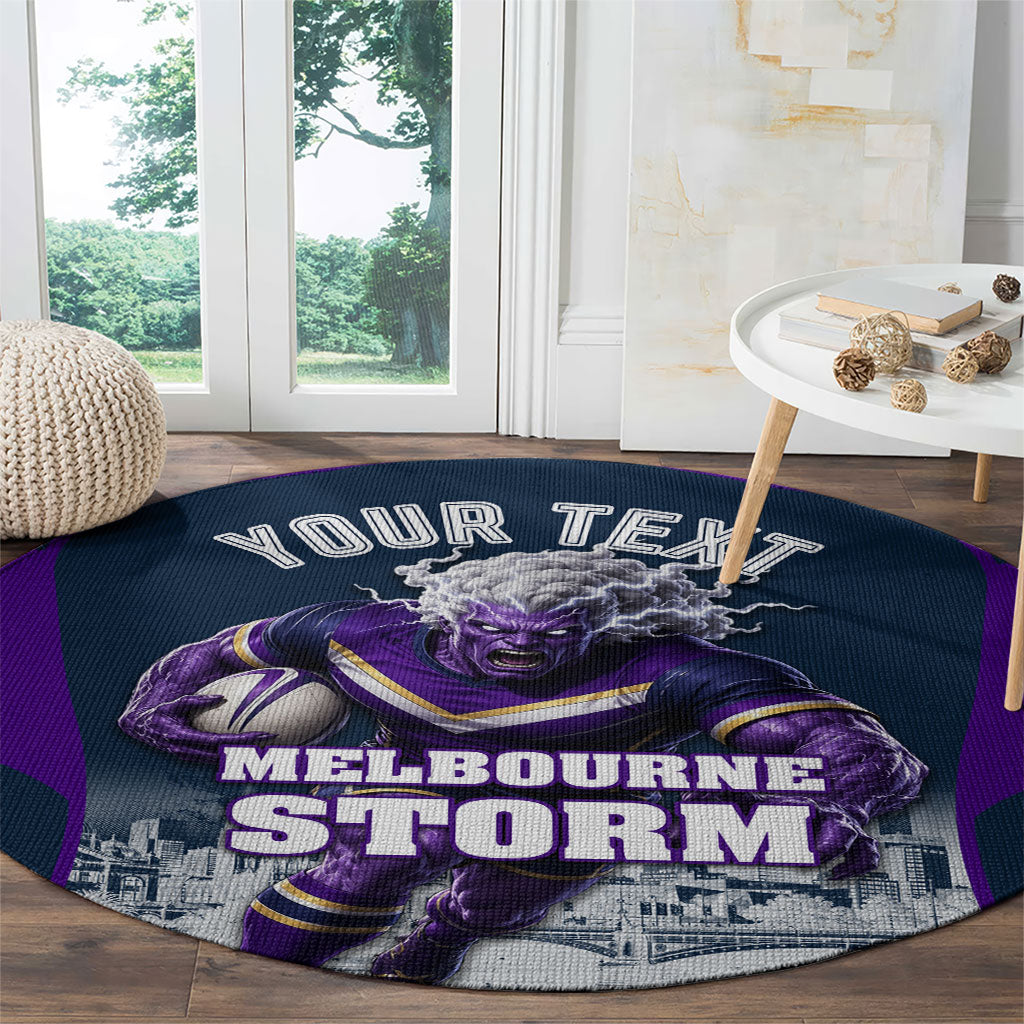 Personalised Sharks Rugby Round Carpet Storm Monster Mascot City Skyline 3D Graphic
