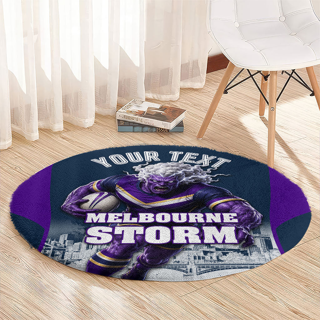 Personalised Sharks Rugby Round Carpet Storm Monster Mascot City Skyline 3D Graphic