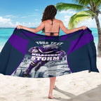 Personalised Sharks Rugby Sarong Storm Monster Mascot City Skyline 3D Graphic