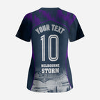 Personalised Sharks Rugby Scrub Top Storm Monster Mascot City Skyline 3D Graphic