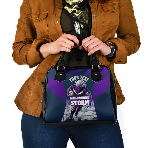 Personalised Sharks Rugby Shoulder Handbag Storm Monster Mascot City Skyline 3D Graphic