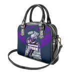 Personalised Sharks Rugby Shoulder Handbag Storm Monster Mascot City Skyline 3D Graphic