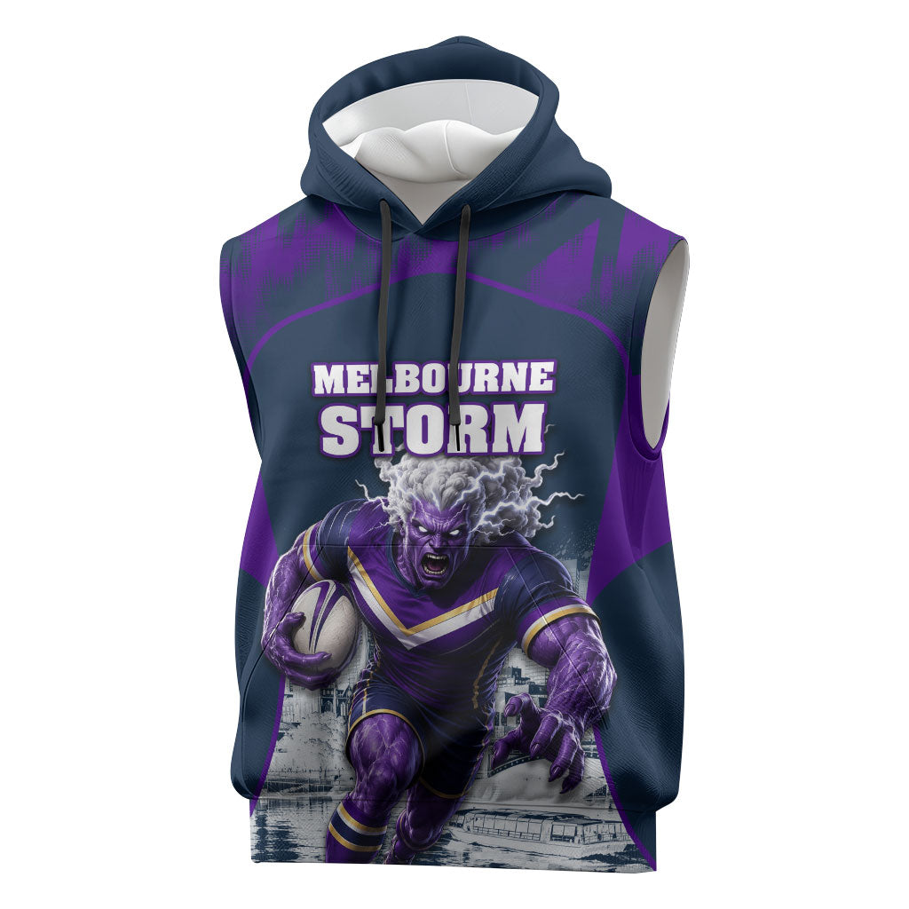 Personalised Sharks Rugby Sleeveless Hoodie Storm Monster Mascot City Skyline 3D Graphic