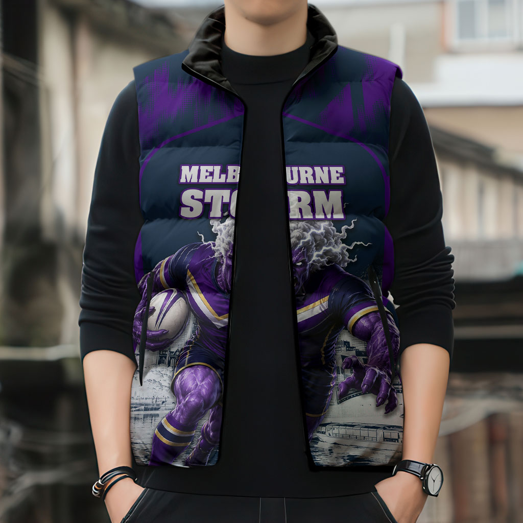 Personalised Sharks Rugby Sleeveless Puffer Jacket Storm Monster Mascot City Skyline 3D Graphic
