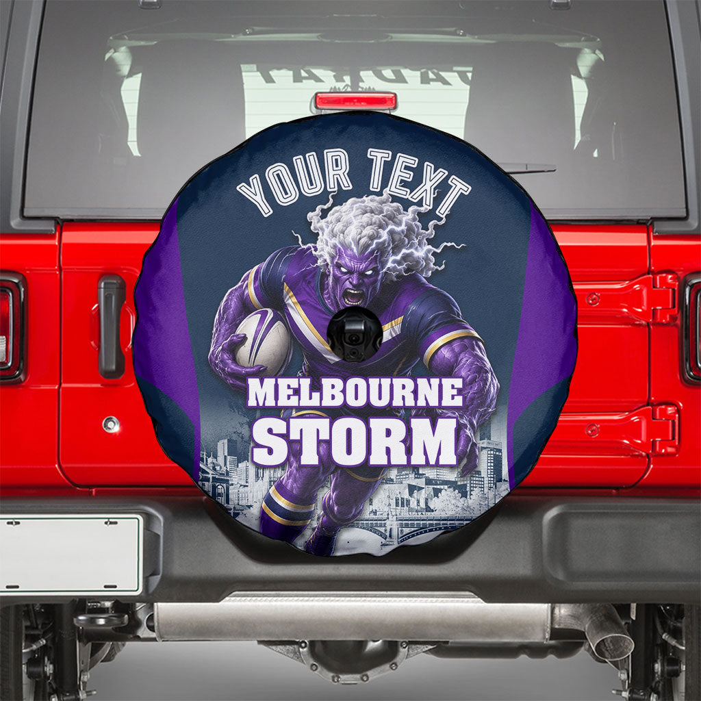 Personalised Sharks Rugby Spare Tire Cover Storm Monster Mascot City Skyline 3D Graphic