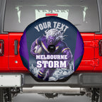 Personalised Sharks Rugby Spare Tire Cover Storm Monster Mascot City Skyline 3D Graphic
