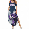 Personalised Sharks Rugby Summer Maxi Dress Storm Monster Mascot City Skyline 3D Graphic