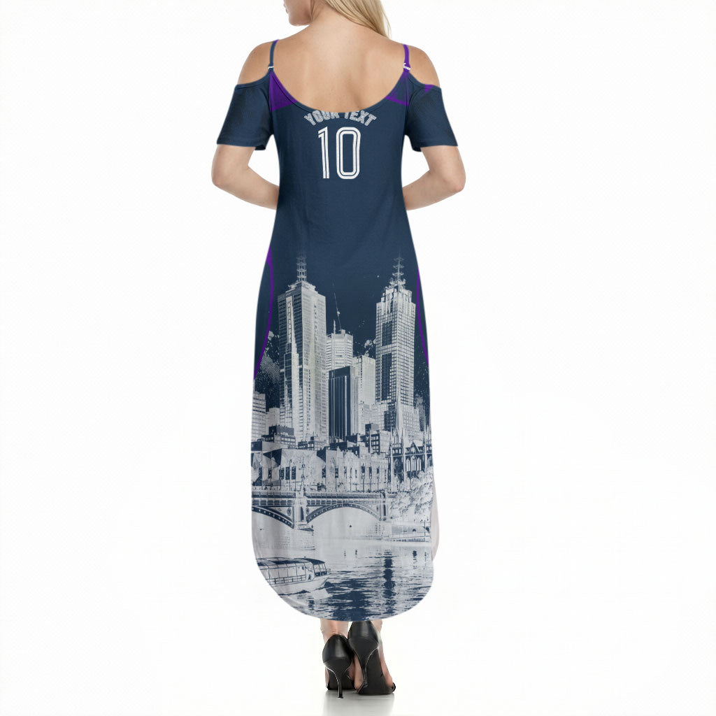 Personalised Sharks Rugby Summer Maxi Dress Storm Monster Mascot City Skyline 3D Graphic