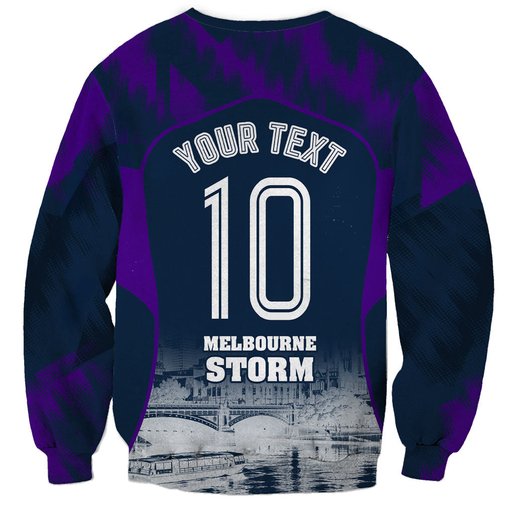 Personalised Sharks Rugby Sweatshirt Storm Monster Mascot City Skyline 3D Graphic