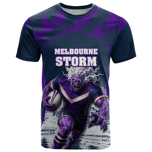 Personalised Sharks Rugby T Shirt Storm Monster Mascot City Skyline 3D Graphic