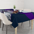 Personalised Sharks Rugby Tablecloth Storm Monster Mascot City Skyline 3D Graphic
