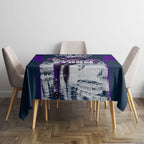 Personalised Sharks Rugby Tablecloth Storm Monster Mascot City Skyline 3D Graphic