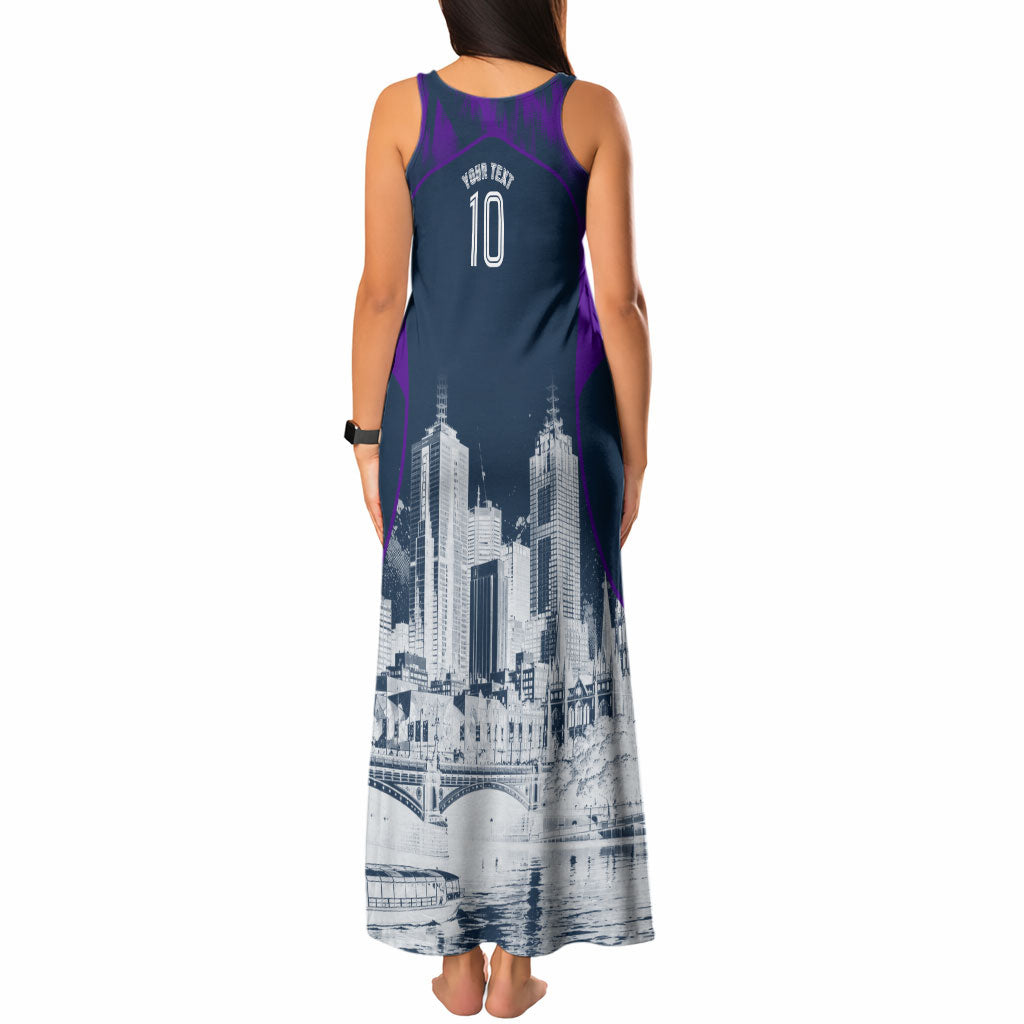 Personalised Sharks Rugby Tank Maxi Dress Storm Monster Mascot City Skyline 3D Graphic