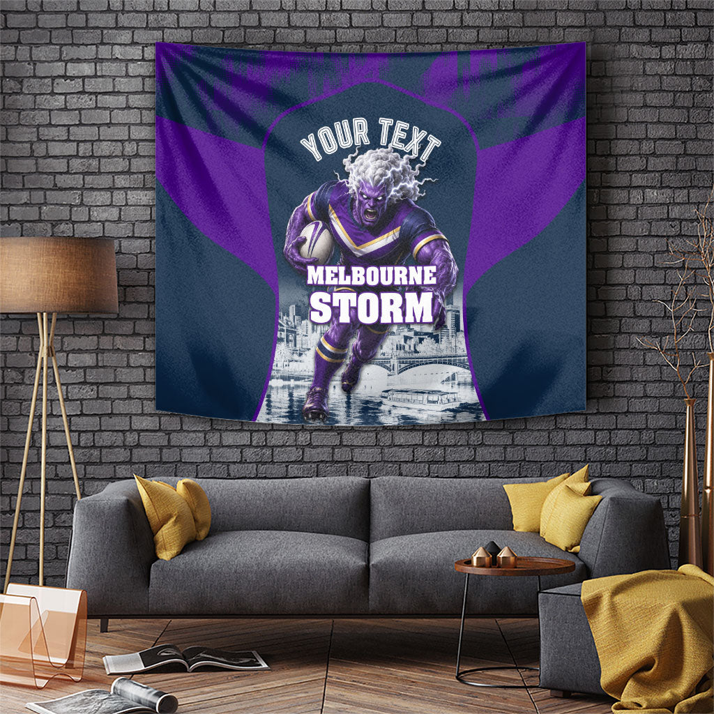 Personalised Sharks Rugby Tapestry Storm Monster Mascot City Skyline 3D Graphic