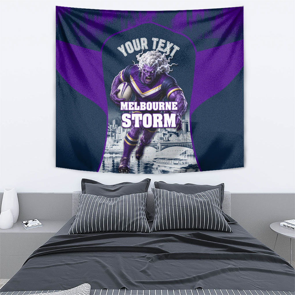 Personalised Sharks Rugby Tapestry Storm Monster Mascot City Skyline 3D Graphic