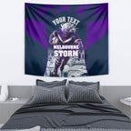 Personalised Sharks Rugby Tapestry Storm Monster Mascot City Skyline 3D Graphic