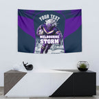 Personalised Sharks Rugby Tapestry Storm Monster Mascot City Skyline 3D Graphic