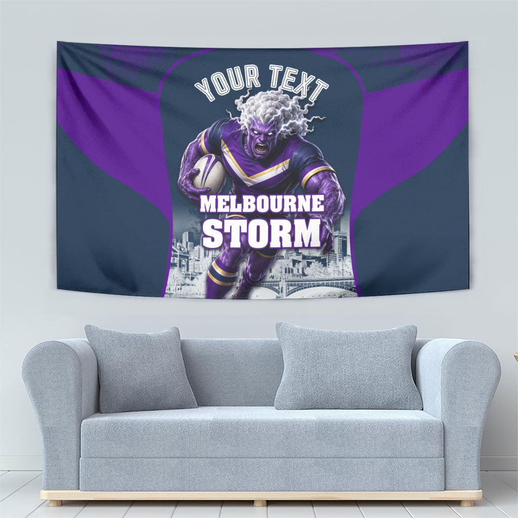 Personalised Sharks Rugby Tapestry Storm Monster Mascot City Skyline 3D Graphic