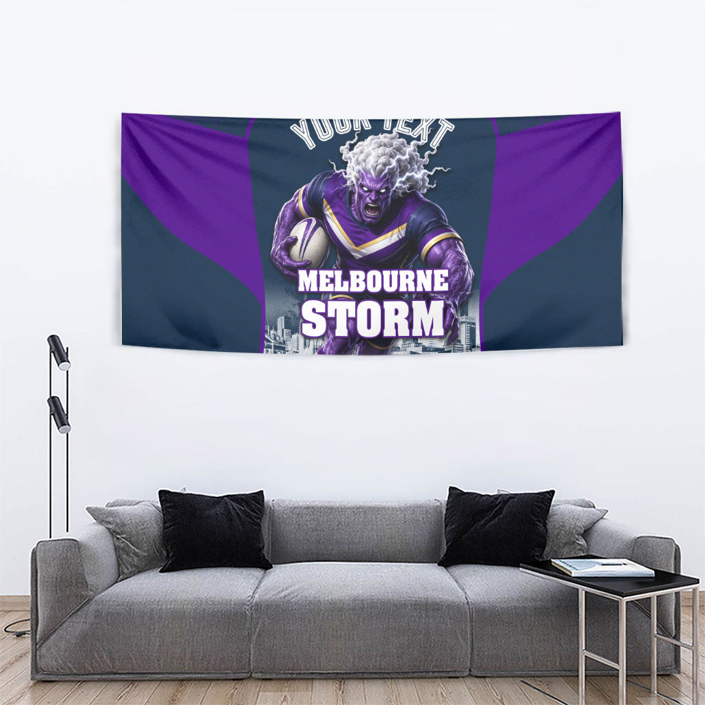 Personalised Sharks Rugby Tapestry Storm Monster Mascot City Skyline 3D Graphic