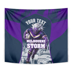 Personalised Sharks Rugby Tapestry Storm Monster Mascot City Skyline 3D Graphic