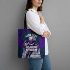 Personalised Sharks Rugby Tote Bag Storm Monster Mascot City Skyline 3D Graphic