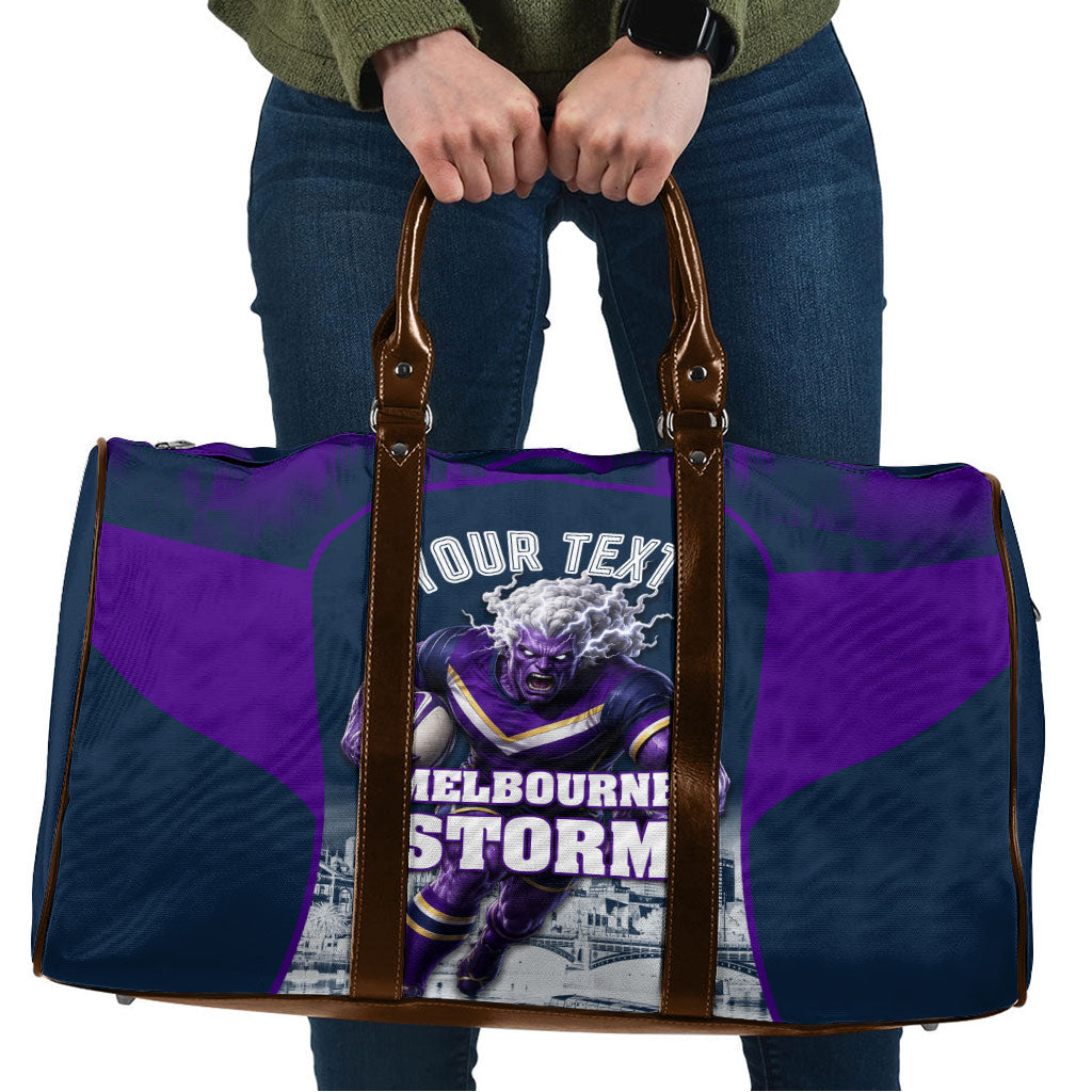 Personalised Sharks Rugby Travel Bag Storm Monster Mascot City Skyline 3D Graphic