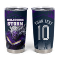 Personalised Sharks Rugby Tumbler Cup Storm Monster Mascot City Skyline 3D Graphic