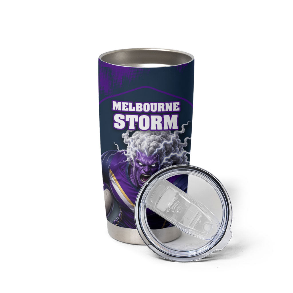 Personalised Sharks Rugby Tumbler Cup Storm Monster Mascot City Skyline 3D Graphic