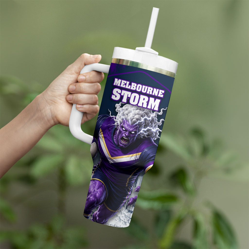 Personalised Sharks Rugby Tumbler With Handle Storm Monster Mascot City Skyline 3D Graphic