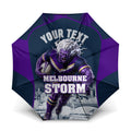 Personalised Sharks Rugby Umbrella Storm Monster Mascot City Skyline 3D Graphic